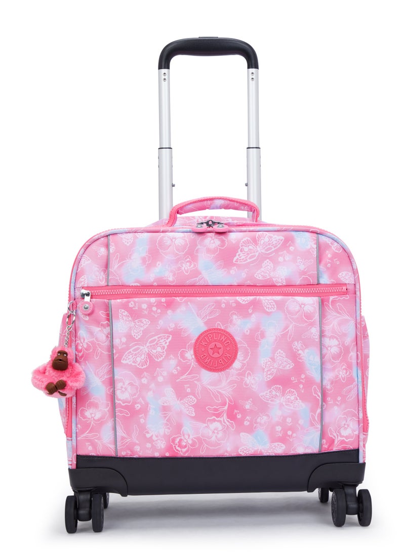 kipling Kipling New Storia Kids' 4-Wheeled School Trolley Bag with 15.6 inch Laptop Compartment Happy pink c  - Image 1