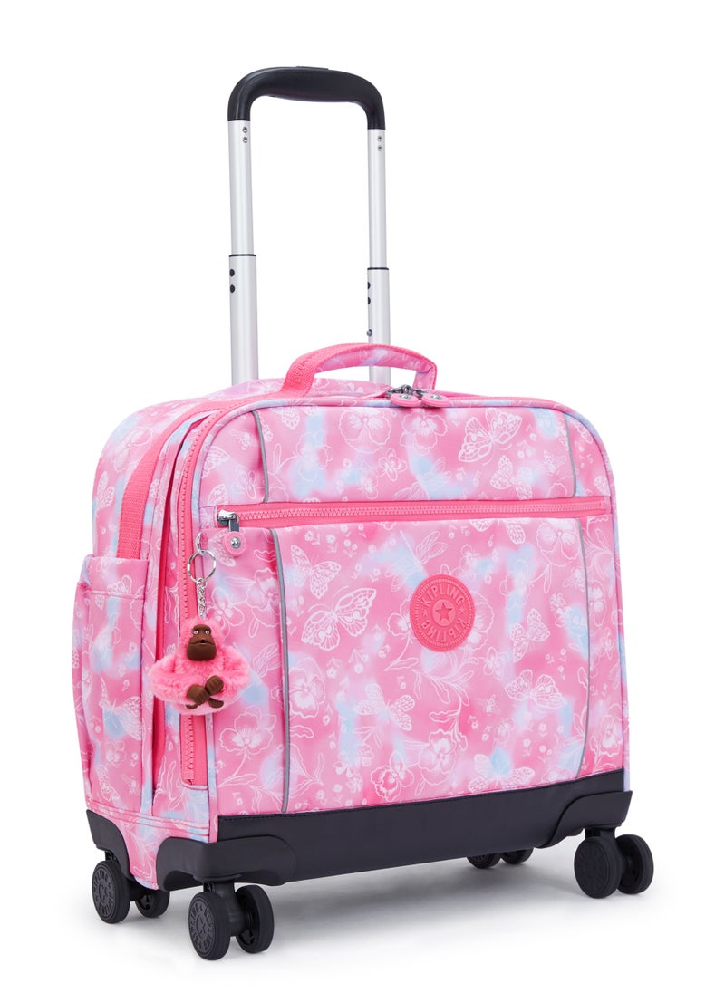 kipling Kipling New Storia Kids' 4-Wheeled School Trolley Bag with 15.6 inch Laptop Compartment Happy pink c  - Image 4