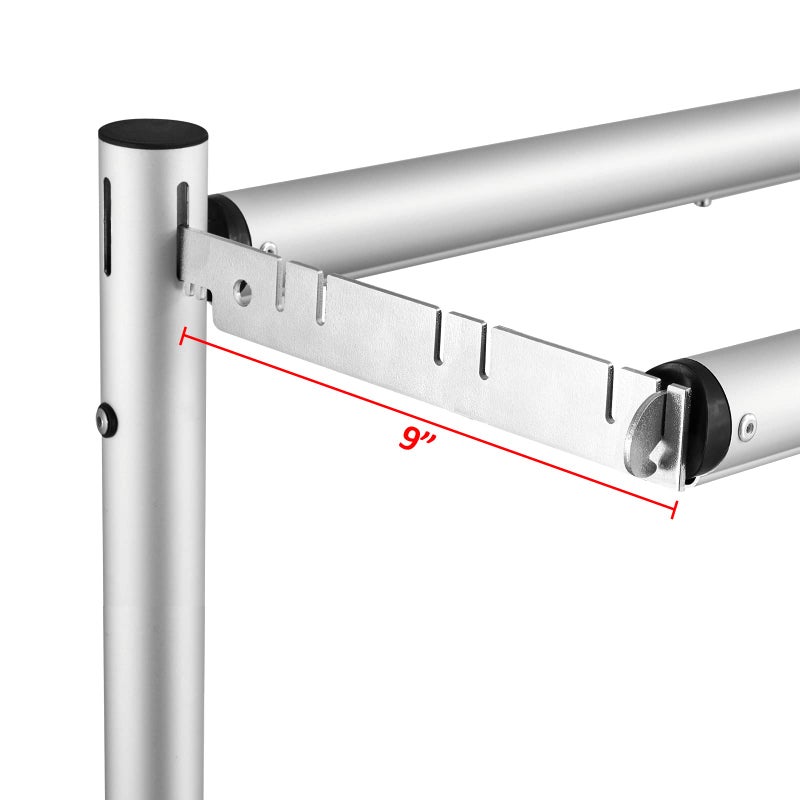 Hecis 9" Double Crossbar Hanger Backdrop Hanger Crossbar Valance Hangers for Pipe and Drape Backdrop Stand Kit(9" Hanger, 2 Pack) - Image 2