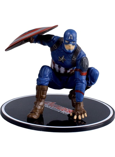 Marvel Legends Series Captain America Figure with Base, Collectible Model Statue Steve Rogers Figure Toy 13.5*10cm