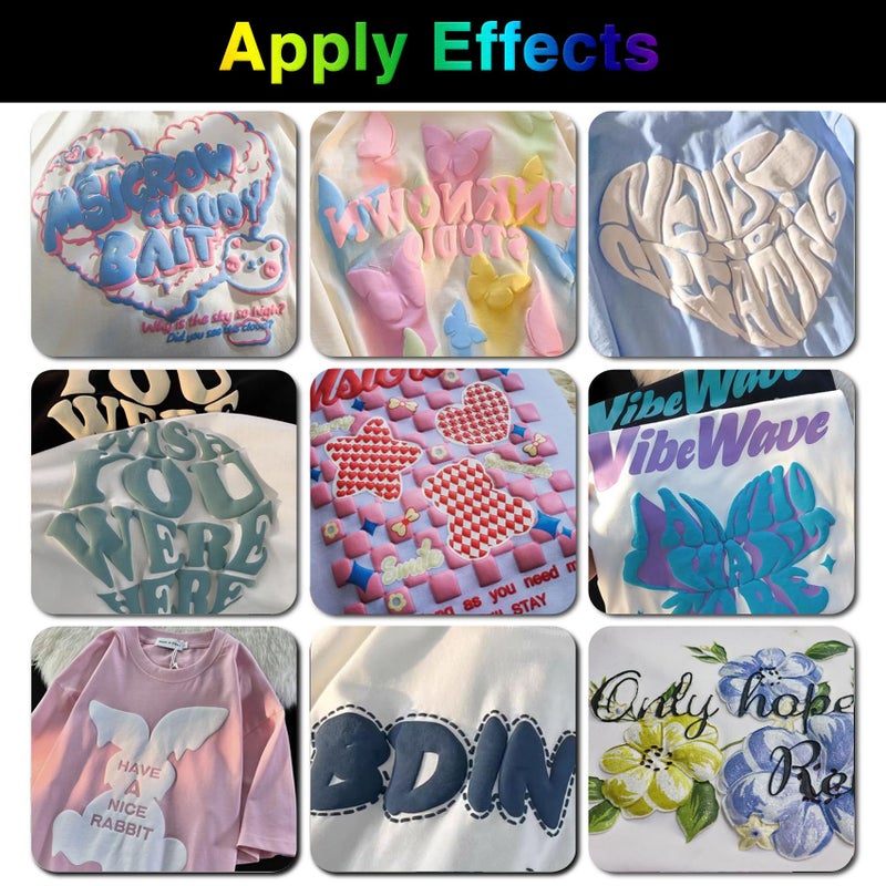 TORC Black Puff HTV - 12" x 5ft, 3D Puff Heat Transfer Vinyl for T-Shirts, DIY Crafts - Compatible with All Cutter Machines, Easy to Cut, Weed & Iron On for Bold Vinyl Designs - Image 4