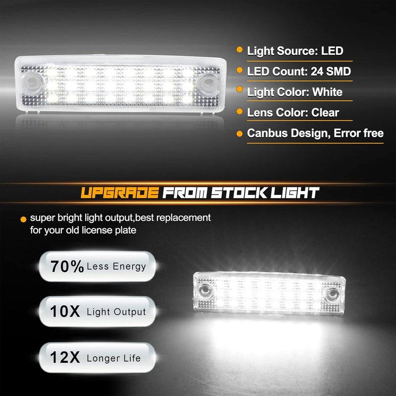 NDRUSH LED License Plate Lights Assembly for Toyota 4Runner, Sequoia, and Previa - Image 2