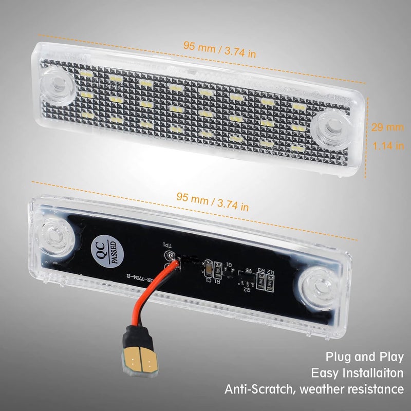 NDRUSH LED License Plate Lights Assembly for Toyota 4Runner, Sequoia, and Previa - Image 5