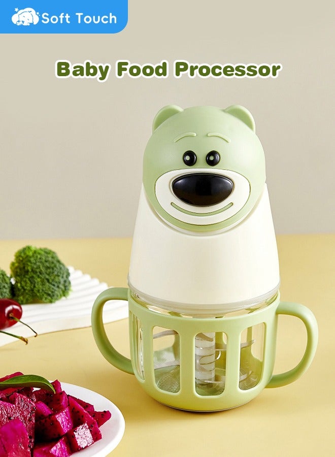 سوفت تاتش معالج طعام للأطفال 300 مل، صانع طعام للأطفال الصغار، خلاط طعام لحديثي الولادة، مطحنة طعام، هرس مع أدوات - Image 1