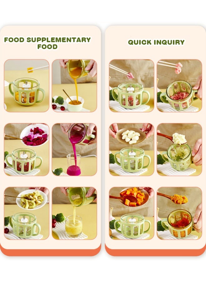 سوفت تاتش معالج طعام للأطفال 300 مل، صانع طعام للأطفال الصغار، خلاط طعام لحديثي الولادة، مطحنة طعام، هرس مع أدوات - Image 4