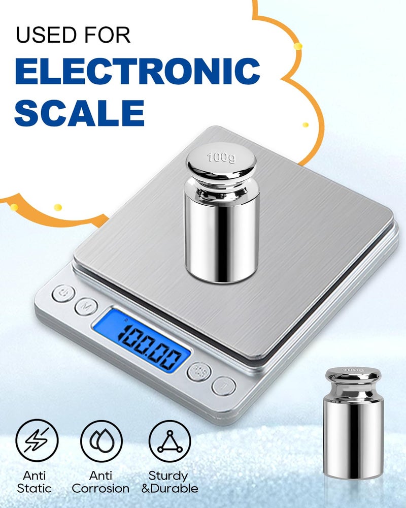 UCEC Calibration Weights for Digital Scale, 100g Gram Weights, Precision Stainless Steel Balance Scale Calibration Weight for Lab Educational Science - Image 5