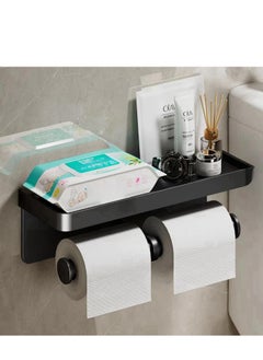 spa luxetique Double Roll Toilet Paper Holder - Stainless Steel Bathroom Tissue Dispenser  - Image 1