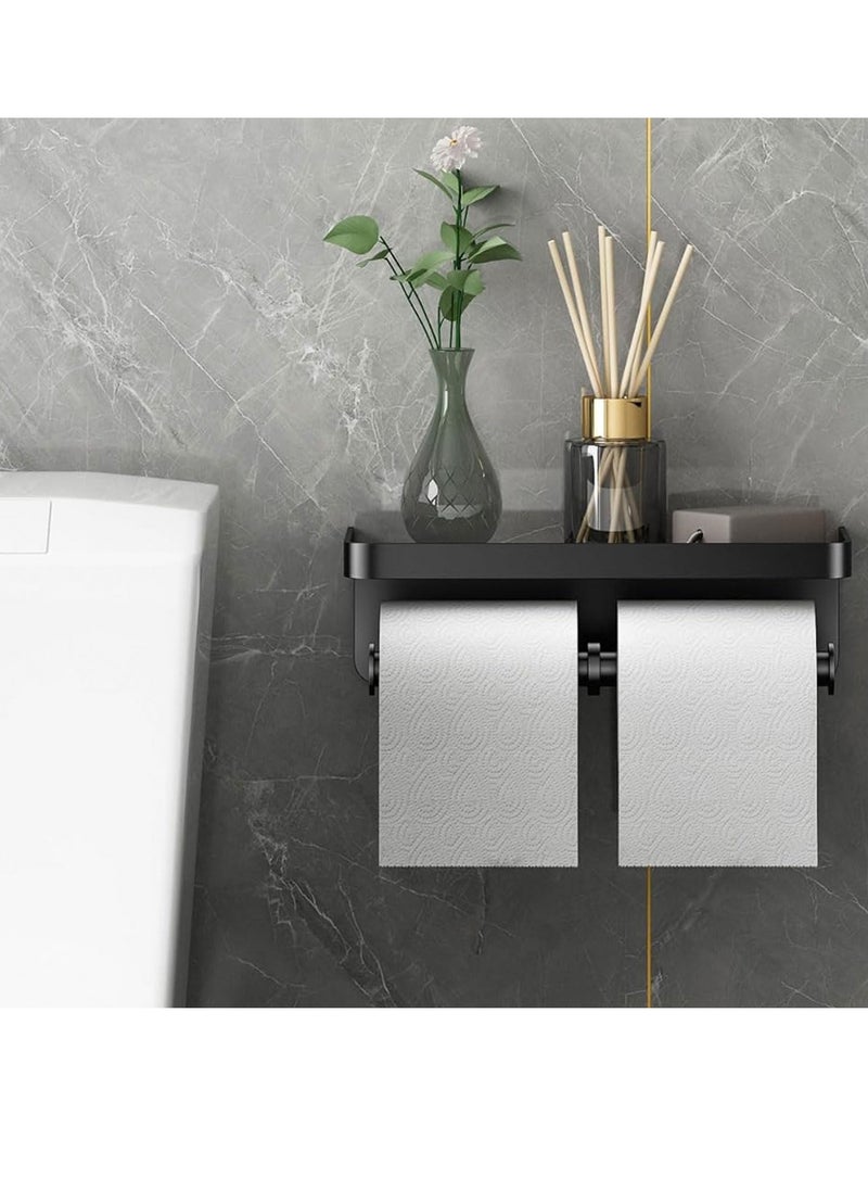 spa luxetique - Double Roll Toilet Paper Holder - Stainless Steel Bathroom Tissue Dispenser - Image 1