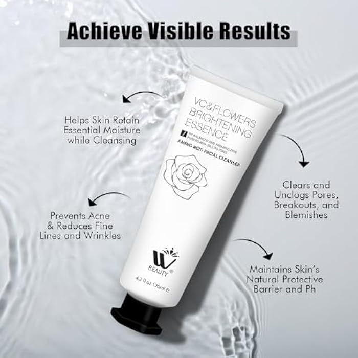 WBM Facial Cleanser with Amino Acid, Perfect Anti-Aging, Skin Brightening and Wrinkle Reducing Acne Daily Face Wash for All Skin Types With Organic & Natural Ingredients - 4.2 fl oz/120 ml - Image 5