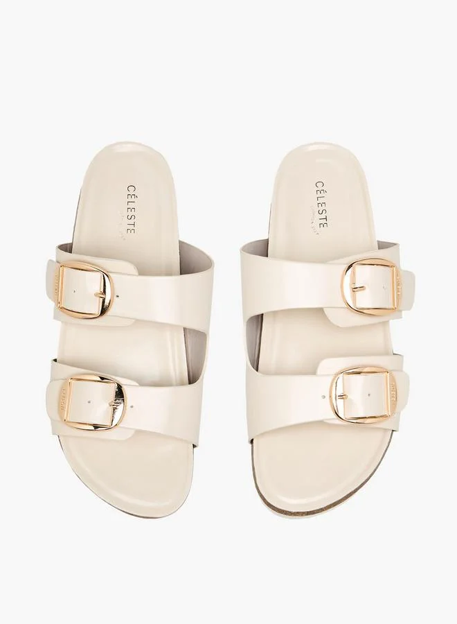 Celeste Women Buckle Detail Slide Sandals