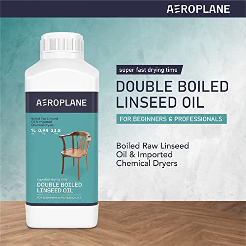 AEROPLANE - Double Boiled Linseed Oil - Used for Wood Finishing & Restoration, Sports Equipment, Wall Base Coat & Putty, Tools & Hardware - Natural Wood Varnish (5 LTR) - Image 2