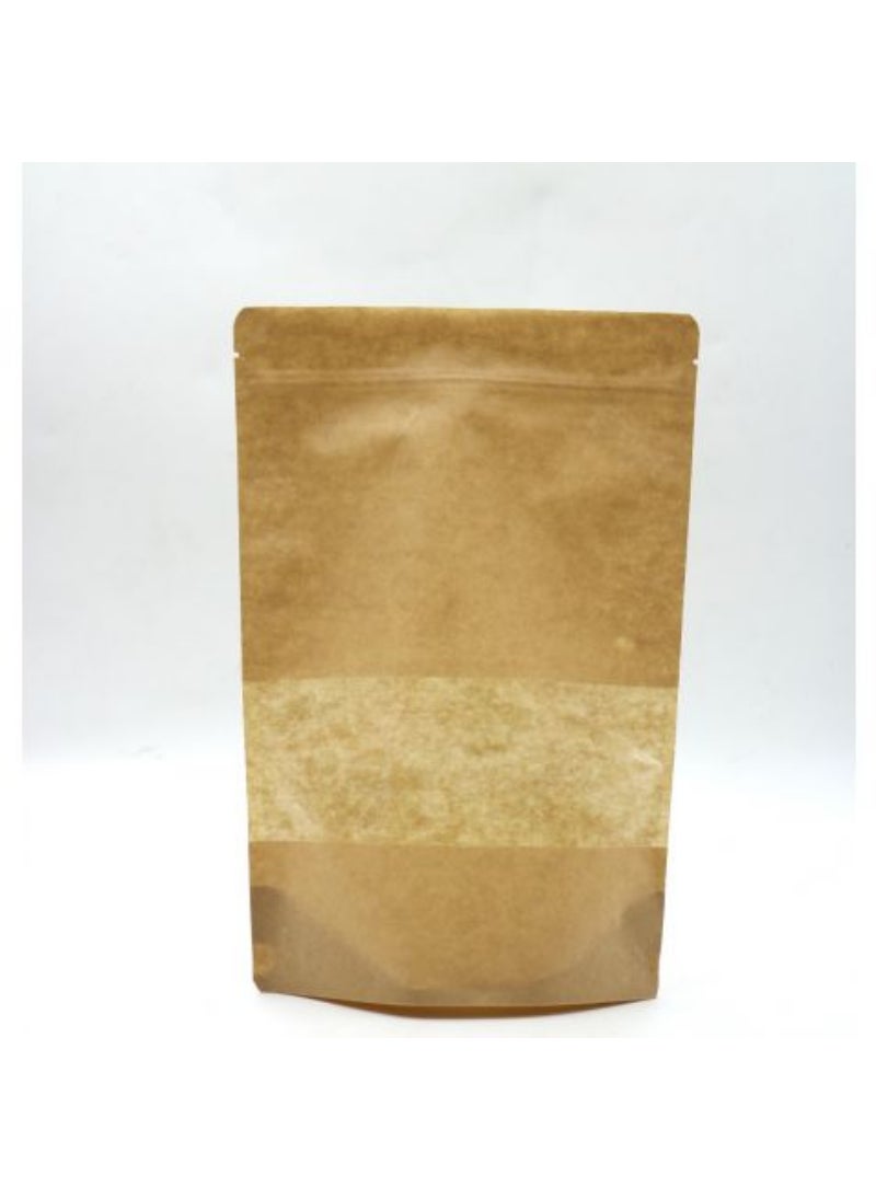 Kraft Stand-Up Pouch W / Window(L) 22X16X4Cm 1X500 