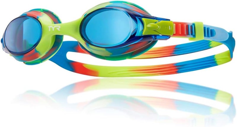TYR Youth Tie Dye Swimple Goggles - Blue/Yellow/Pink - Image 2