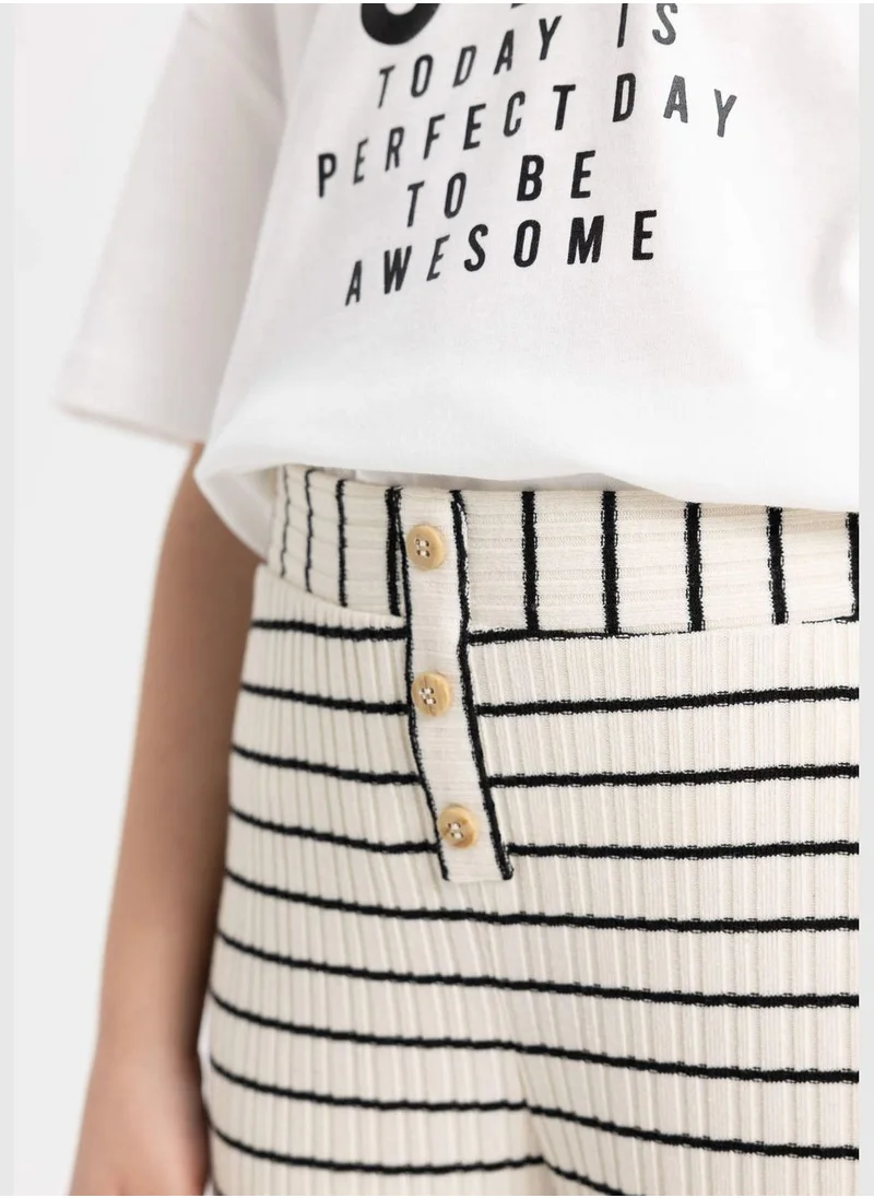 ديفاكتو Girl Flare Fit Knitted Trousers