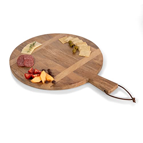 PICNIC TIME TOSCANA  a Picnic Time brand  Ravi Round Charcuterie Board Wood Serving Platter Cheese Board Mango Wood 