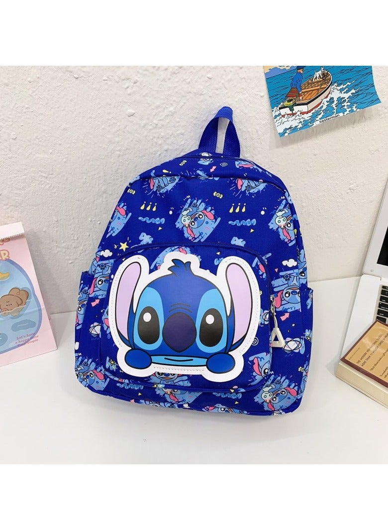 ستيتش حقيبة ظهر مدرسية للأطفال من عمر سنتين إلى ست سنوات، مزينة برسومات كرتونية لطيفة، مناسبة للأنشطة الخارجية، بأبعاد 29*34*13 سم.
