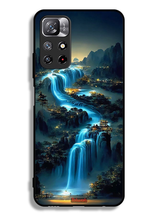 Tolwak Xiaomi Redmi Note 11 4G Protective Case Cover Waterfall Art - Image 2