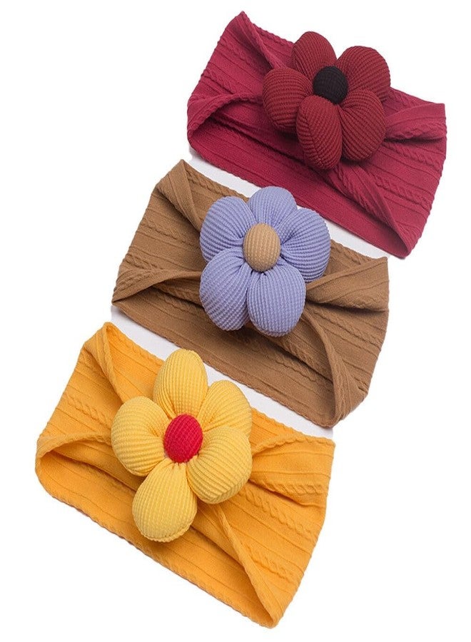 AUTOWRAP 6 Pcs Flowers Floral Headband Nylon Headwear Elastic Adjustable Head Piece Hair Bands for Toddler and Childrens (Color 6) - Image 4