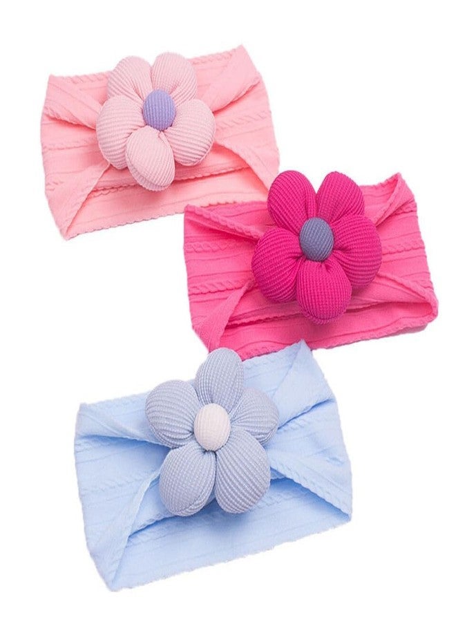 AUTOWRAP 6 Pcs Flowers Floral Headband Nylon Headwear Elastic Adjustable Head Piece Hair Bands for Toddler and Childrens (Color 6) - Image 2