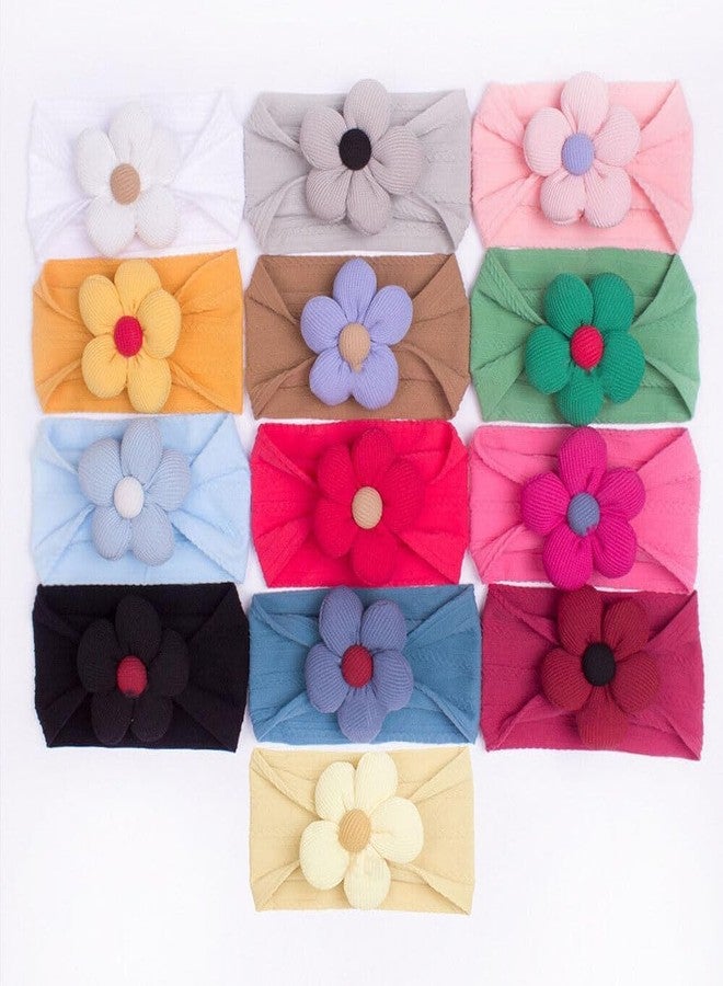 AUTOWRAP 6 Pcs Flowers Floral Headband Nylon Headwear Elastic Adjustable Head Piece Hair Bands for Toddler and Childrens (Color 6) - Image 1