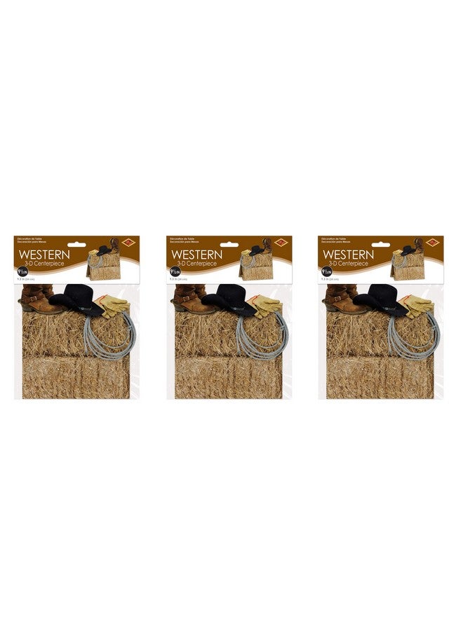 Beistle 3-D Western Centerpieces, 9.5" Tall, Set of 3 - Desert-Themed Table Decoration, Cowboy Old Wild West Birthday Parties - Image 3