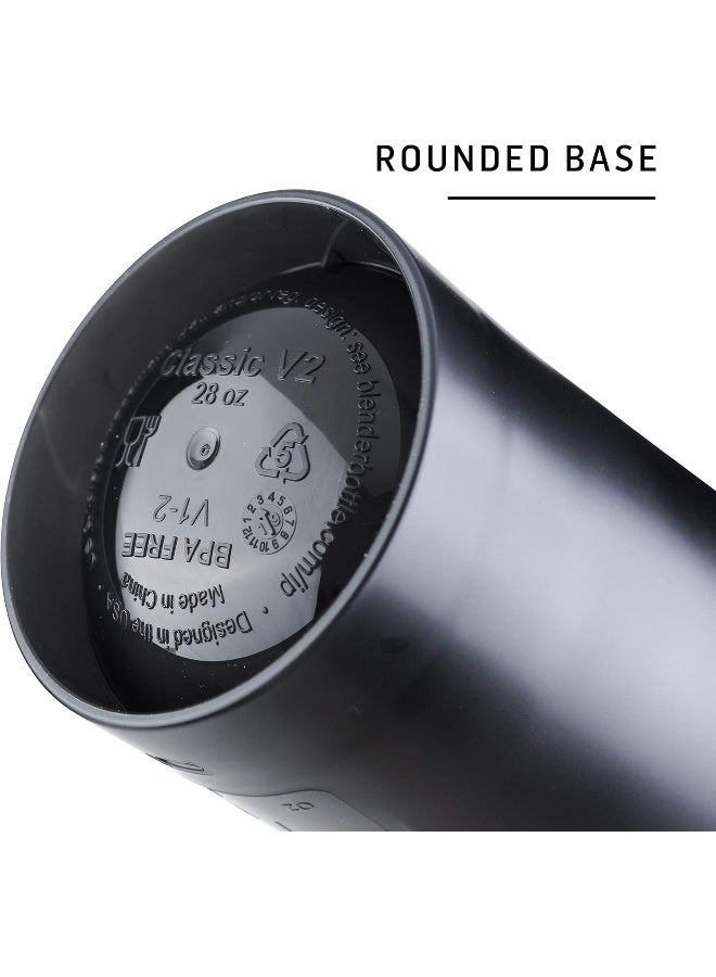 Blender Bottle زجاجة الخلاط الكلاسيكية V2 مثالية لاهتزازات البروتين وما قبل التمرين، سعة 28 أونصة، رمادي حصوي - Image 2