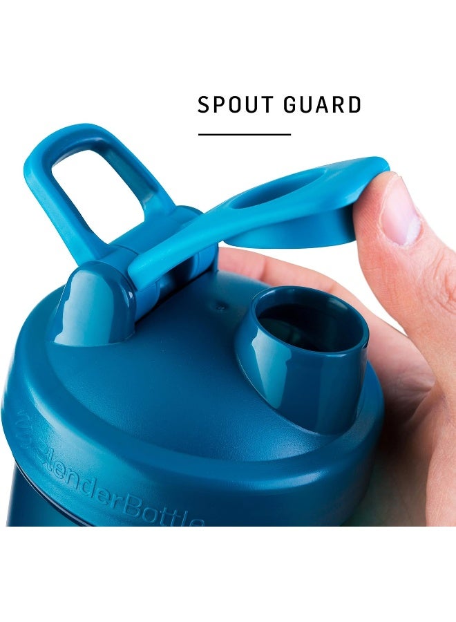 Blender Bottle زجاجة الخلاط الكلاسيكية V2 مثالية لاهتزازات البروتين وما قبل التمرين، سعة 28 أونصة، رمادي حصوي - Image 4