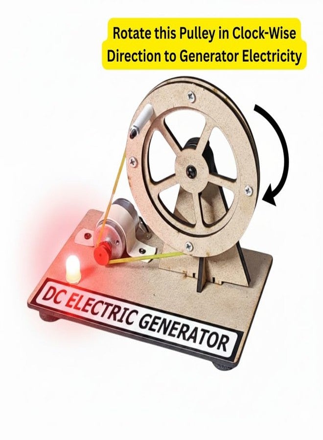 ESPtronics مشروع علمي فيزيائي من إي إس بترونيكس: مولد كهرباء تيار مستمر جاهز للاستخدام، نموذج عملي، مجموعة ألعاب تعليمية تجريبية لطلاب المدارس والجامعات، مناسبة لتعلم العلوم والتكنولوجيا والهندسة والرياضيات (STEM) ومعارض العلوم. - Image 3