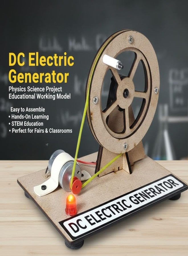 ESPtronics مشروع علمي فيزيائي من إي إس بترونيكس: مولد كهرباء تيار مستمر جاهز للاستخدام، نموذج عملي، مجموعة ألعاب تعليمية تجريبية لطلاب المدارس والجامعات، مناسبة لتعلم العلوم والتكنولوجيا والهندسة والرياضيات (STEM) ومعارض العلوم. - Image 4