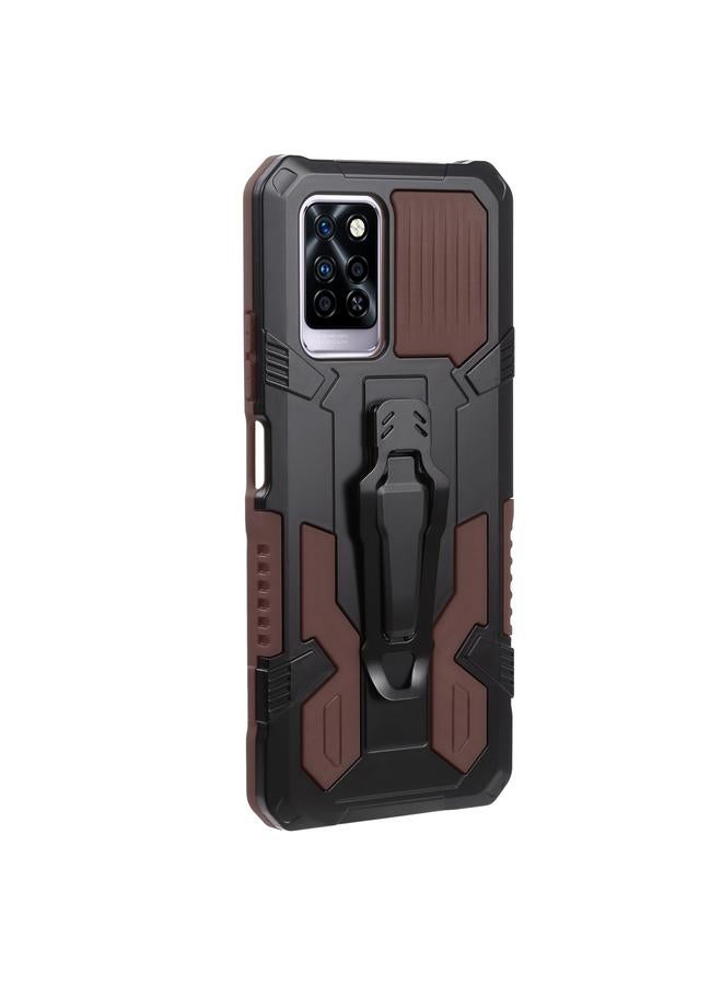 S-TOP Case For Infinix Note 10 Pro Armor Warrior Shockproof PC + TPU Lanyard Phone Case - Image 2