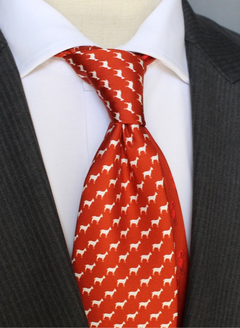 Elliot Martin Elliot Martin tie 100% Silk Twill neck ties Premium Men's Tie (Red)  - Image 1