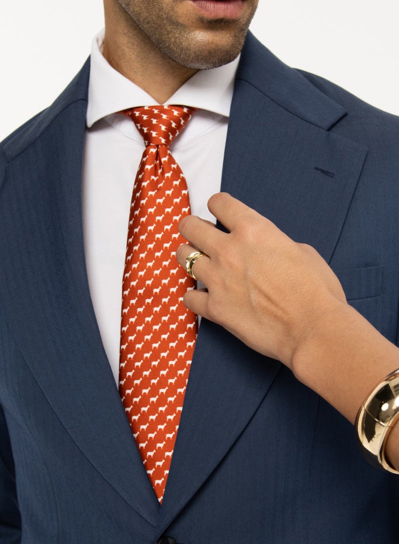 Elliot Martin Elliot Martin tie 100% Silk Twill neck ties Premium Men's Tie (Red)  - Image 3