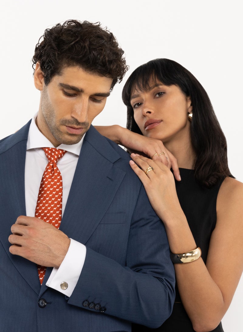 Elliot Martin Elliot Martin tie 100% Silk Twill neck ties Premium Men's Tie (Red)  - Image 4