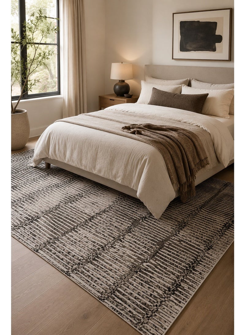 Home auraa Carpet Rug – Size 160 x 220 cm – 5.25x7.26 ft | Driftline Design - Multi Color | Ideal Carpet for Living Room, Bedroom, Office, Hallway - Image 3