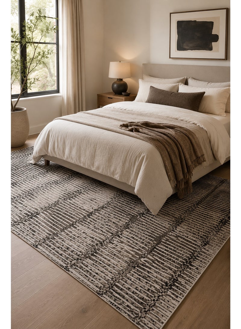 Home auraa Carpet Rug – Size 160 x 220 cm – 5.25x7.26 ft | Driftline Design - Multi Color | Ideal Carpet for Living Room, Bedroom, Office, Hallway - Image 1