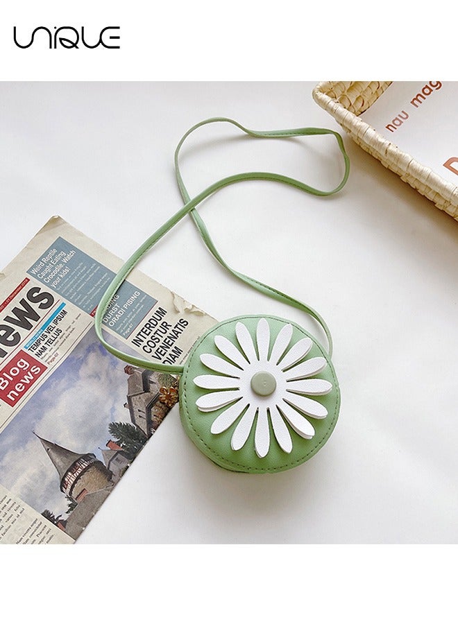 Unique 2 Pcs Crossbody Bag - Daisy Flower Little Girl Wallet - Toddler Crossbody Wallet - Mini One Shoulder Daisy Bag Kids Baby Gifts - Image 4