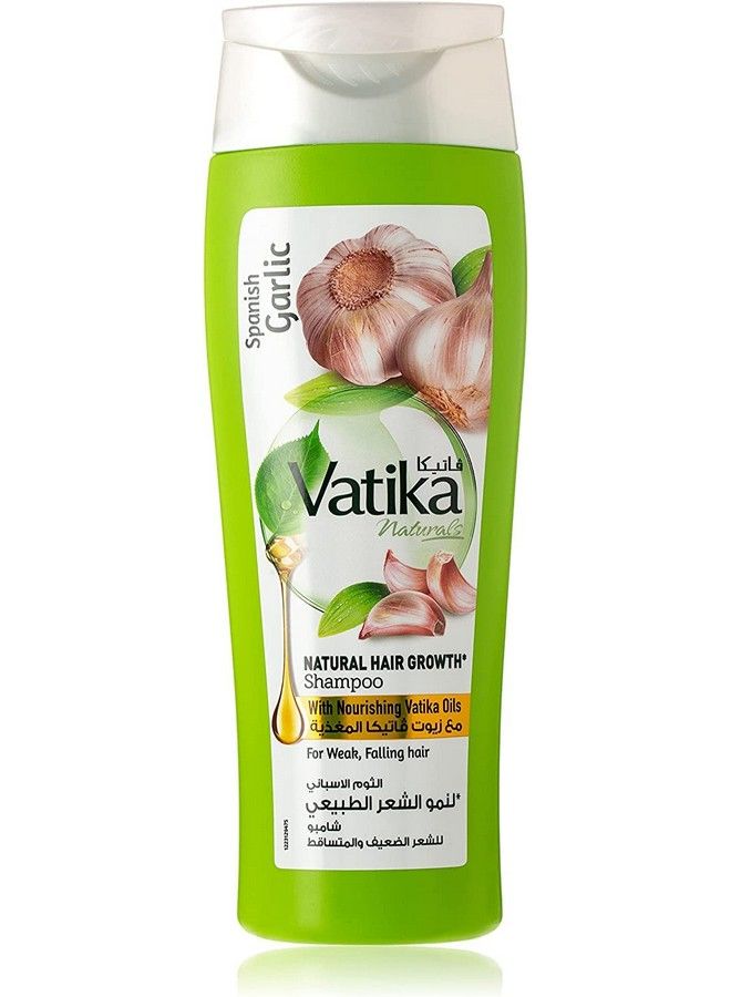 Vatika Spanish Garlic Natural Hair Growth Shampoo With Nourishing Vatika Oil For Weak, Falling Hair - 400ml - Image 1