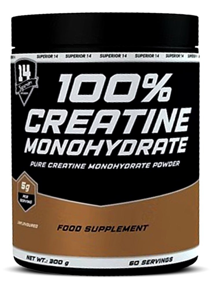 100% Creatine Monohydrate Powder, Unflavored, 300g – Supports Muscle Strength, Power & Recovery for Athletes