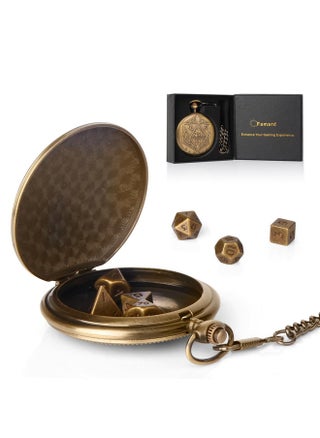 10Mm Tiny Dnd Dice Set With Vintage Pocket Watch Shell Case, Polyhedral Metal D&D Dice Set For Dungeons And Dragons, Rpg Mtg Game,Role Playing Board Games - pzsku/ZF3EE2037A7175984CA14Z/45/_/1734347237/6bdb8e5d-55c2-46be-8074-e2d8a9198277