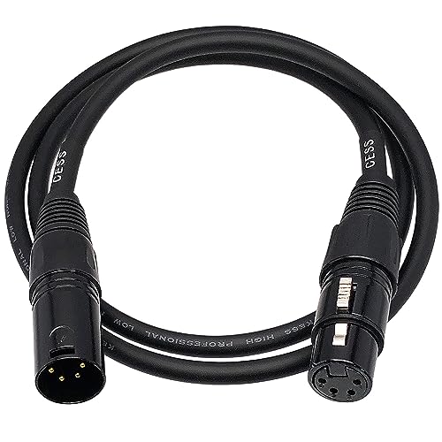 CNCESS CESS-193-3fx1 Balanced 4-Pin XLR Male to 4-Pin XLR Female Extension Cable, Headphone Audio Extension Cable (3 Feet, 1-Pack) - Image 5