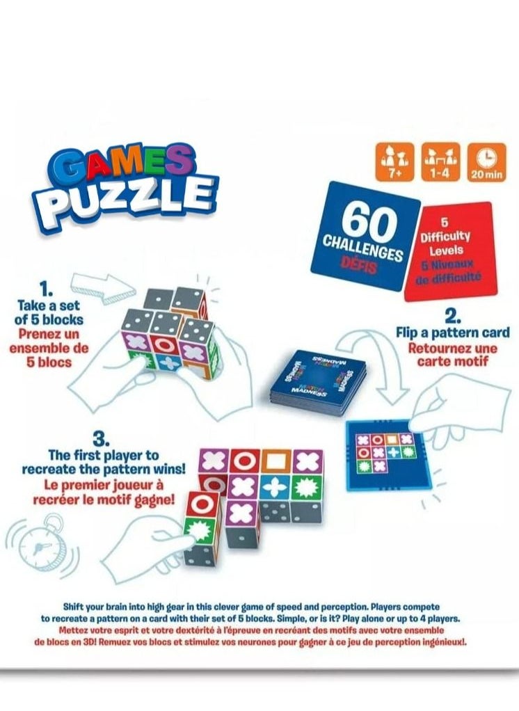 XICEN - Pattern Matching Puzzle Game Toy Match Madness Brain Teasers Board Games Toys Travel Games For Ages 7 and up - Image 1