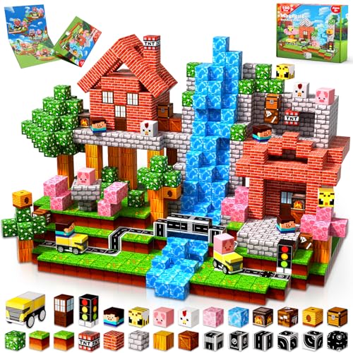 Magnetopia 100PCS Magnetic Blocks Magnetic Blocks for Kids Ages 3 4 5 6 7 8 Stacking Magnets for Kid Magnetic Building Block for Kids Ages 48 Birthday Gifts for 310 Year Old Boys Girls STEM Learning Toy - Image 1