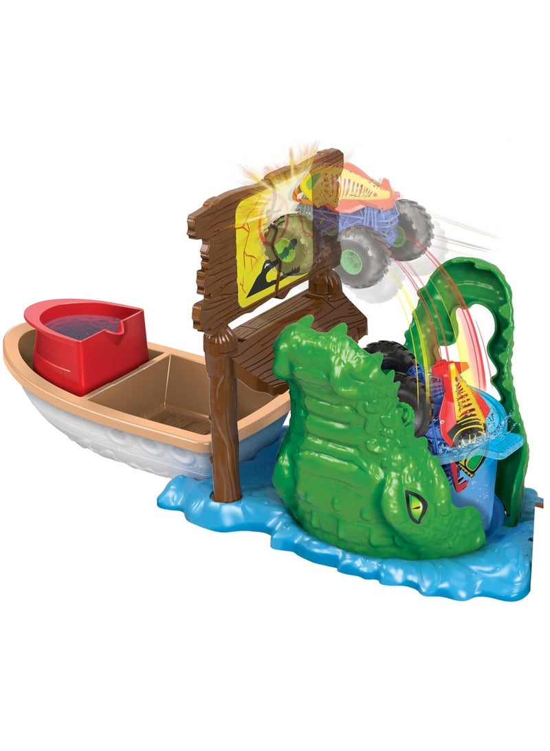 هوت ويلز Monster Trucks Color Shifters مستنقع Chomp Playset - Image 3