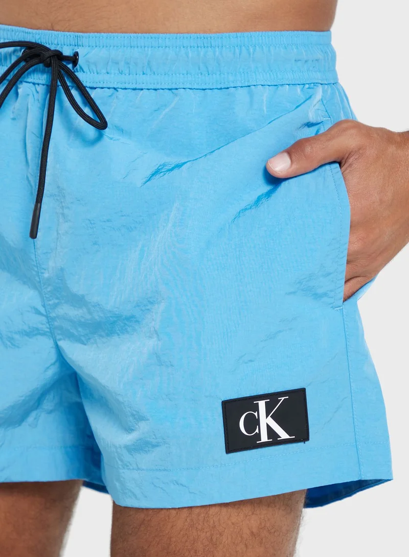CALVIN KLEIN Logo Drawstring Swim Shorts