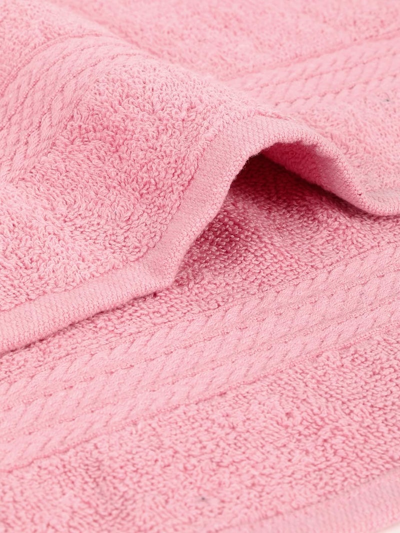 CREEVA Classic Cotton Hand Towel Set of 4 | Soft 545 GSM | 60 x 40 cm - Charming Baby Pink - Image 5