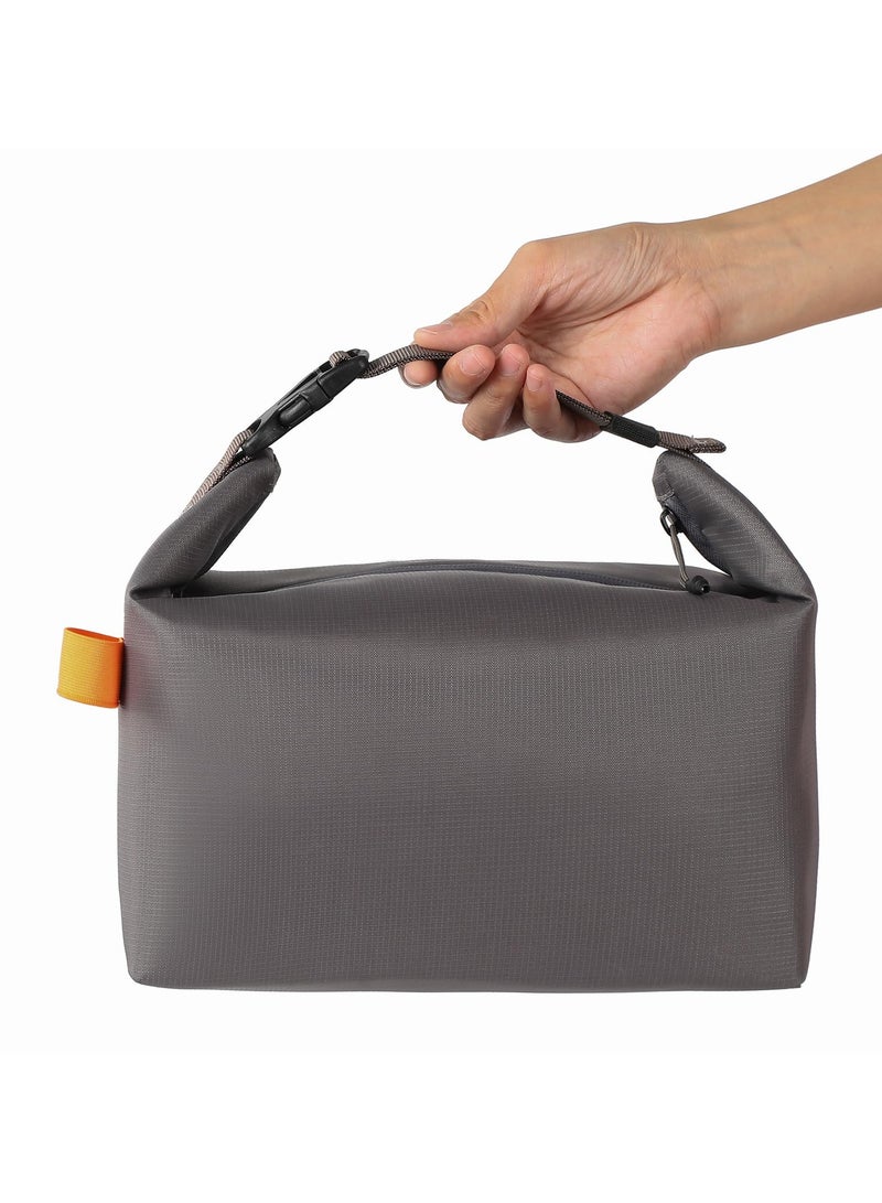 Lunch bag for Adult Women Men, Reusable High Capacity Lunch Tote Bags, Small Leakproof Cooler Food Lunch Containers, Lunch box for Work, Travel, Outdoor, School Picnic, One Size (Grey)  - Image 1