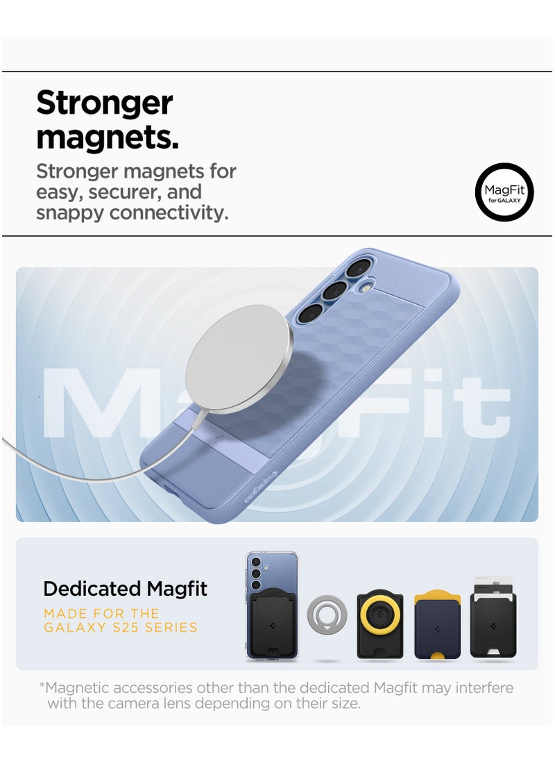 Spigen - Parallax MagFit for Samsung Galaxy S25 MagSafe Case Cover Mil Grade - Purple-ish - Image 1