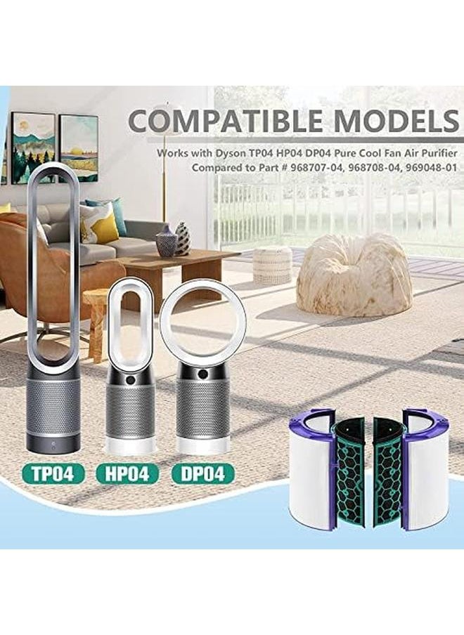HOFEESEA - Hepa Filter Replacement For Dyson Air Purifier Hot And Cool Hp04 Tp04 Dp04 Tp05 Dp05 Sealed Dyson Hepa And Activated Carbon Filter Replace Dyson Air Filter Dyson Air Purifier Filter - Image 1