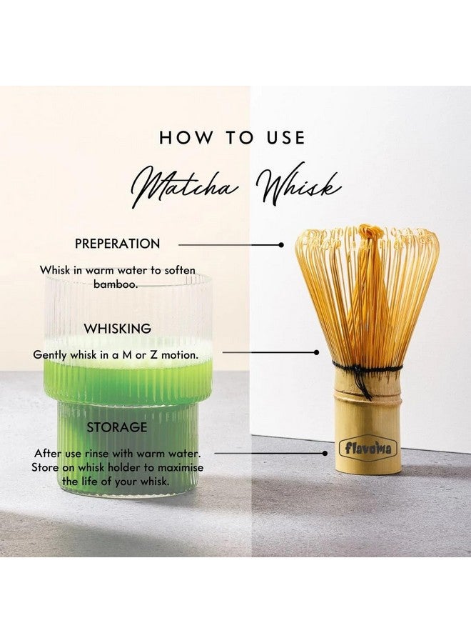 Flavoma Japanese Handmade Bamboo Matcha Whisk Sets of 2 (Delicate Match Brush Japanese Style) + Traditional Scoop (Chashaku), The Perfect Set to Prepare a Traditional Cup of Matcha. - Image 3