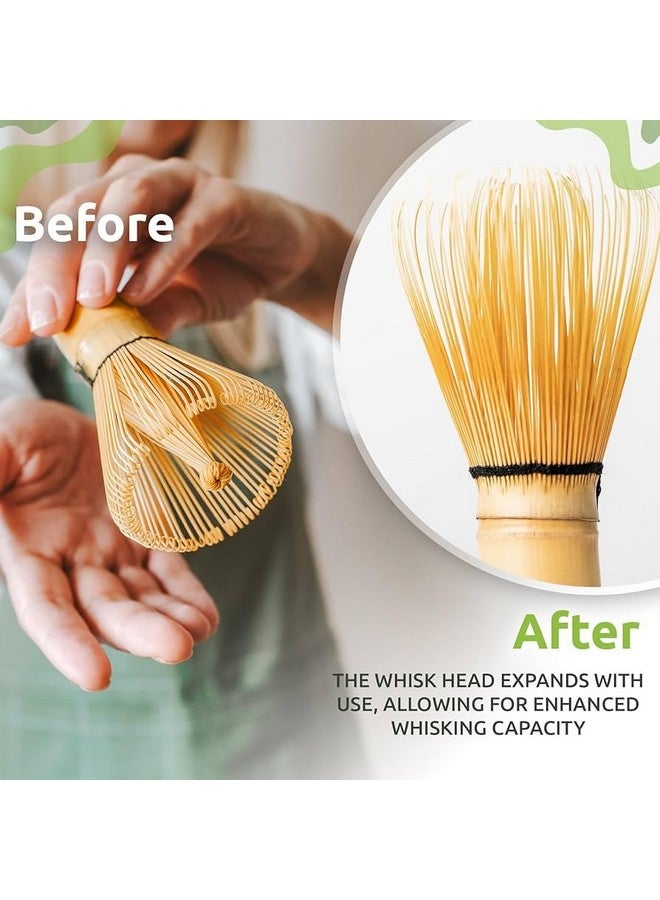 Flavoma Japanese Handmade Bamboo Matcha Whisk Sets of 2 (Delicate Match Brush Japanese Style) + Traditional Scoop (Chashaku), The Perfect Set to Prepare a Traditional Cup of Matcha. - Image 4